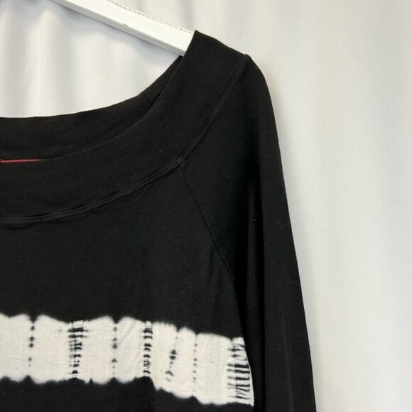 Bashara Lesser Womens Casual Top Black Striped Long Sleeve Modal Blend Large - Picture 4 of 10